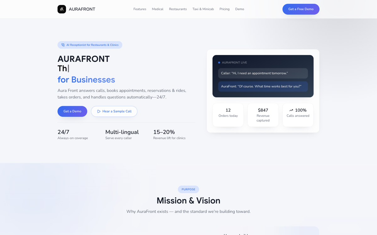 AuraFront AI Platform