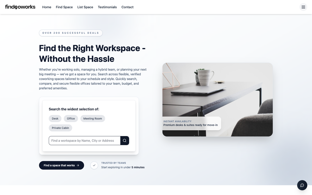 FindCoWorks Marketplace